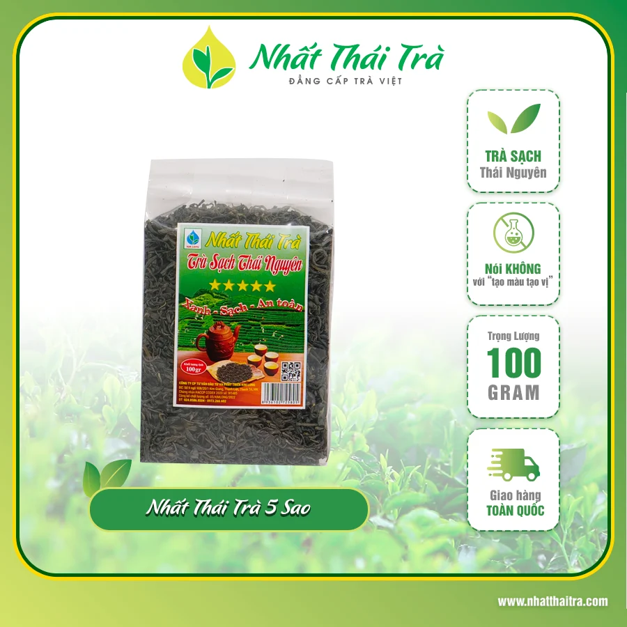 Chè Thái Nguyên 5 Sao – Nhất Thái Trà – 100g – Túi PP