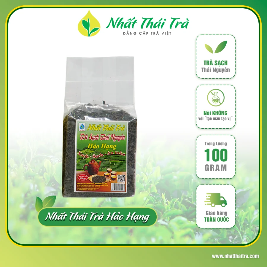 Chè Thái Nguyên Hảo Hạng – Nhất Thái Trà – 100g – Túi PP